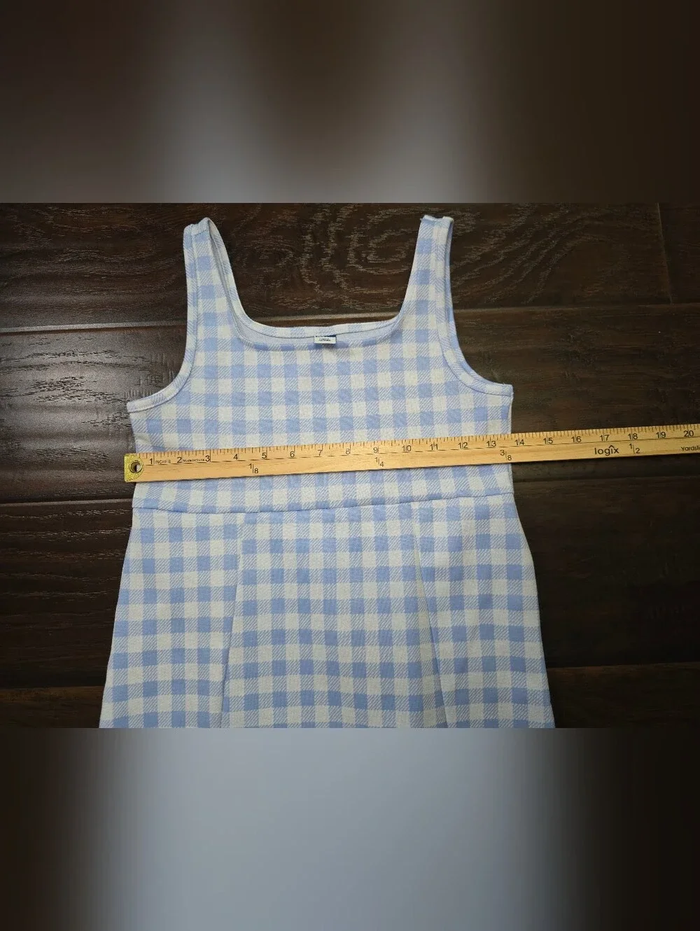 Old Navy Girls Blue White Gingham Short Tank Dress Large